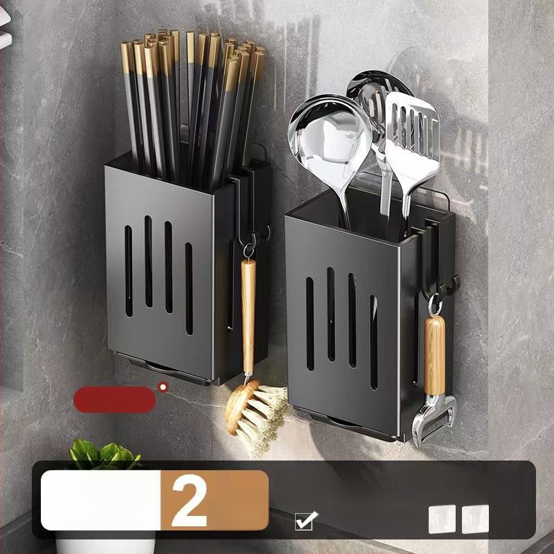 Fali szerelhető konyhai eszköztároló kosár, PP anyag, modell 111000223