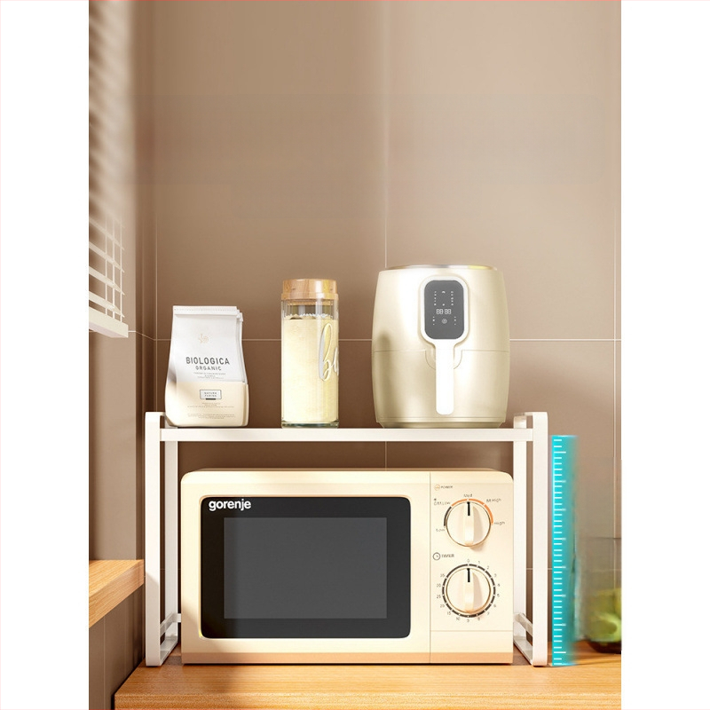 Fali konyhai tároló mikrosütőhöz és edényekhez, rétegzett polc a tányérok és fűszerek rendezésére, modern minimalista dizájn, telepítés nélkül