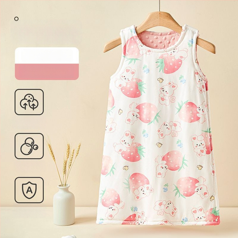 Lapse vestistiiliga magamiskott kevad- ja sügisperioodiks, eraldatavate jalgade ja kõhu kaitsega, puuvillane väliskangas, polüesteritäidis