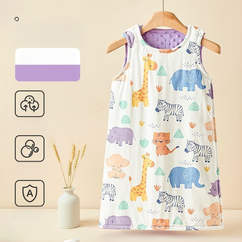 Lapse vestistiiliga magamiskott kevad- ja sügisperioodiks, eraldatavate jalgade ja kõhu kaitsega, puuvillane väliskangas, polüesteritäidis