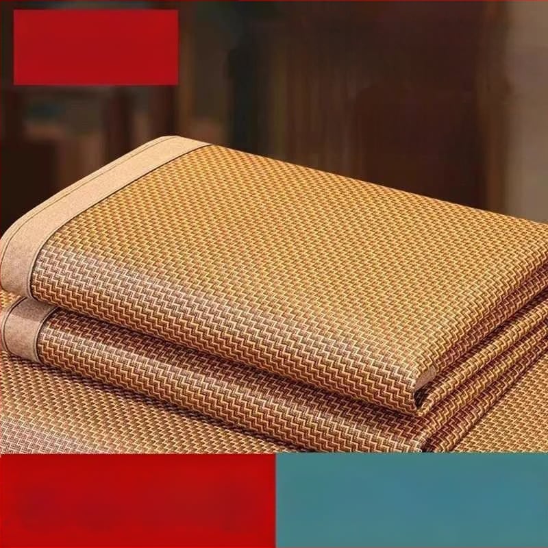 Mat protiv komaraca s pelinom, Ice Silk hlađenje prostirka, set od 3 komada, sklopiva dvostruka, u stilu rottana, za dom ili dom učenika
