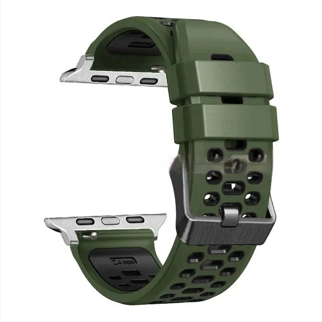 Silikoonist sportlukk Apple Watch Series11 jaoks, kohandatavate liidese suurustega ning nõeltaga kinnitusega, 25 g