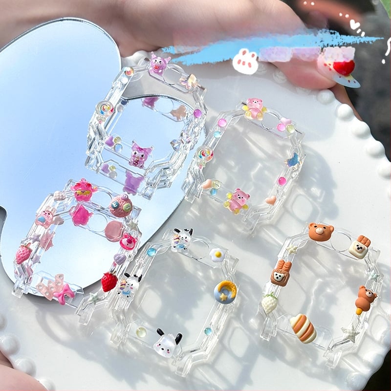 TPU kaitseümbris Little Genius nutikellale D2A/D3 ja Z11/Z10/Z9/Z8 jaoks, koos cartoon DIY figuuriga