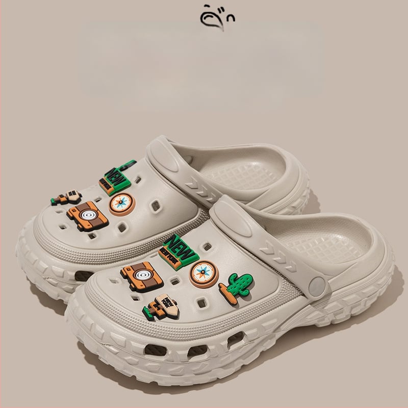 Αντρικά σανδάλια - EVA επάνω μέρος και σόλα, διαπνέοντα, αδιάβροχα, αντιολισθητικά, σόλα με έγχυση, καλοκαίρι 2025, παραθαλάσσιο στυλ με σχέδιο καρτούν