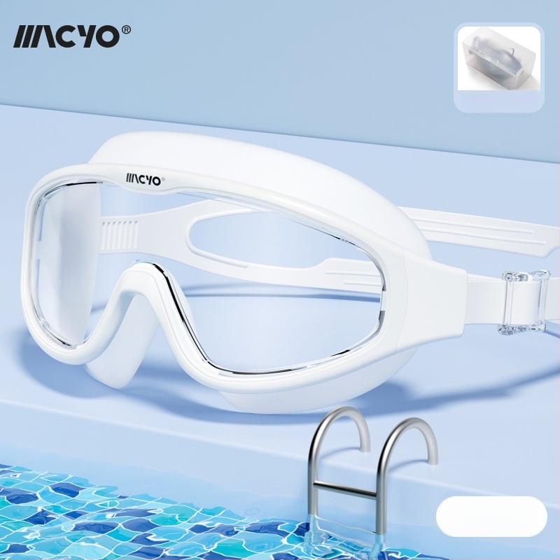 MACYO ochelari de înot antifog, HD, ramă mare, pentru adulți, lentile PC