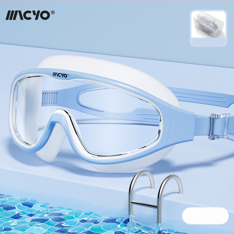 MACYO ochelari de înot antifog, HD, ramă mare, pentru adulți, lentile PC