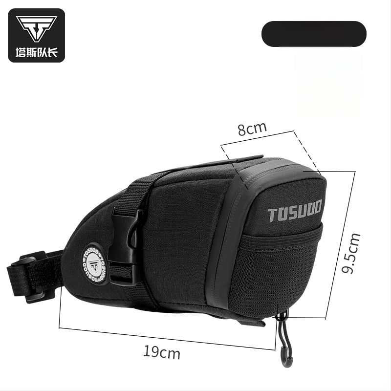 Kerékpár nyeregtáska, nagy kapacitású, EVA+PUB szénszálas anyag, 1,9 L, modell ASSSD5542, béléssel