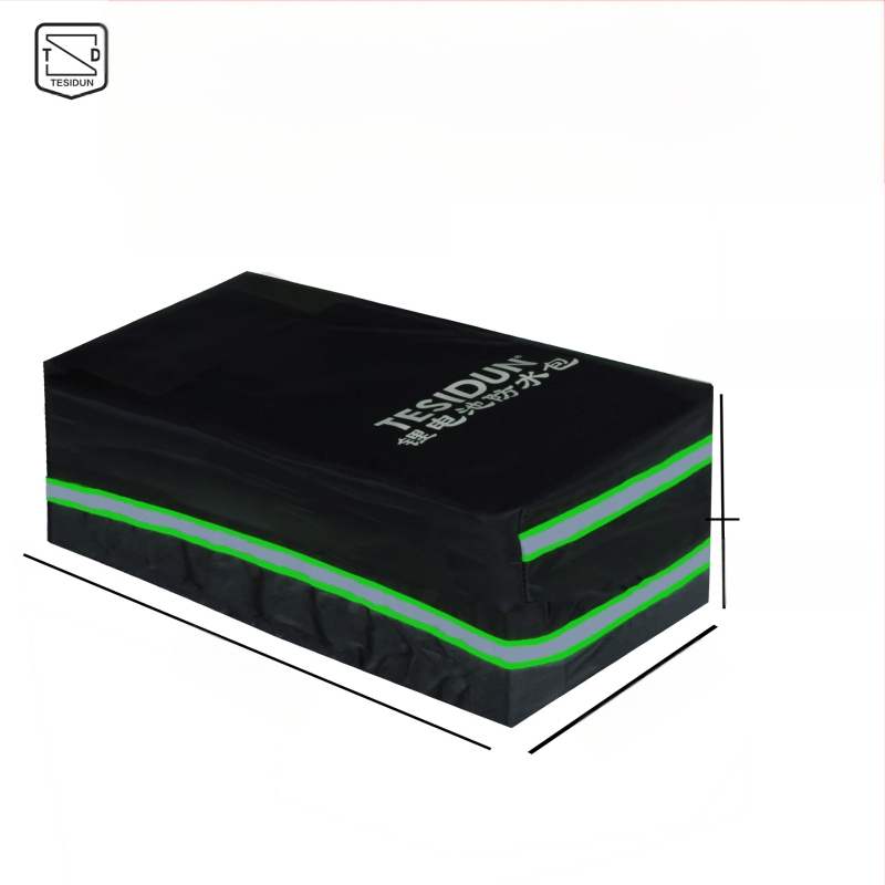 TESIDUN kerékpáros táska hátsó tároláshoz, poliészter, lítiumakkumulátor védőtok, kis modell, kapacitás 8, béléssel