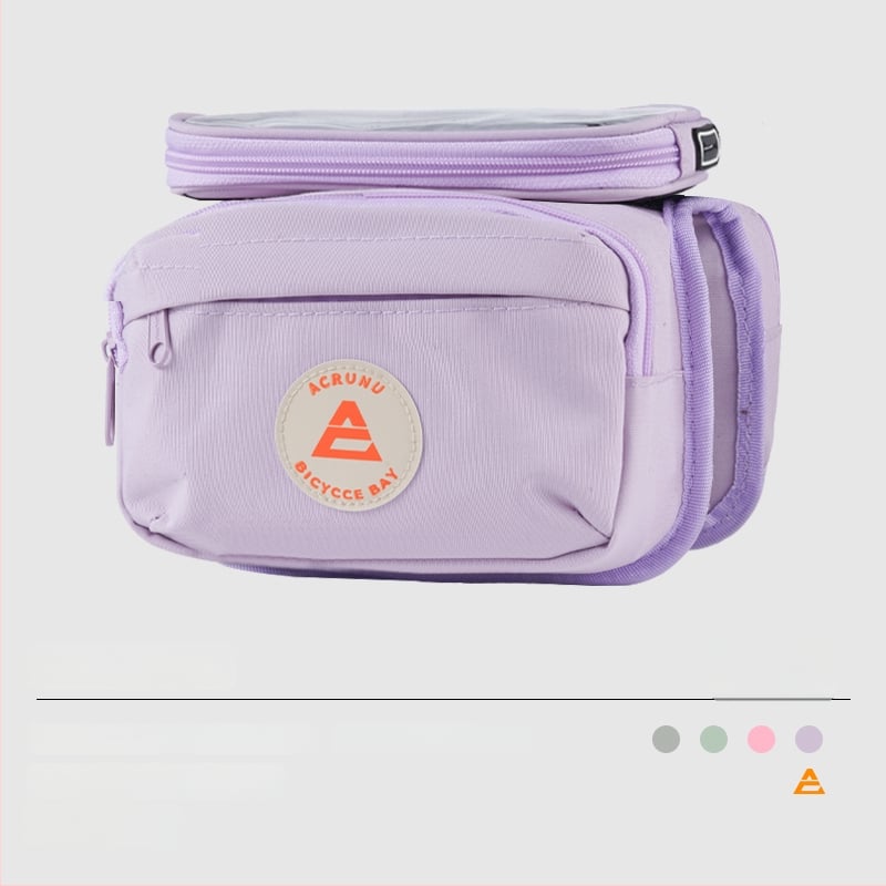 Ai Ruilun Kerékpáros Táska, Modell 985, Kapacitás 3.3L, Anyag: Selyem virágmintás, Első váz táska hegymászó és országúti kerékpárokhoz