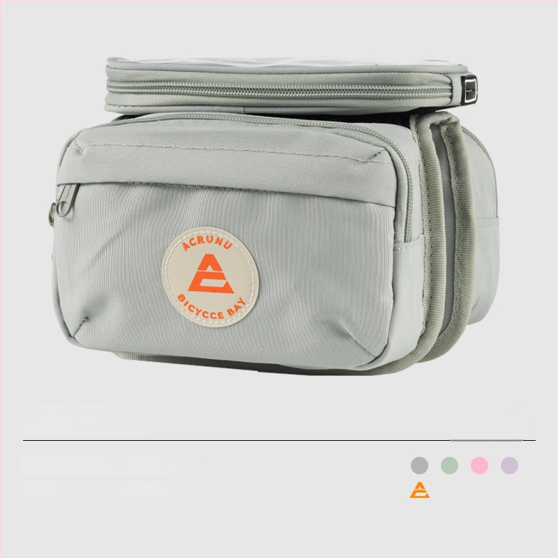 Ai Ruilun Kerékpáros Táska, Modell 985, Kapacitás 3.3L, Anyag: Selyem virágmintás, Első váz táska hegymászó és országúti kerékpárokhoz