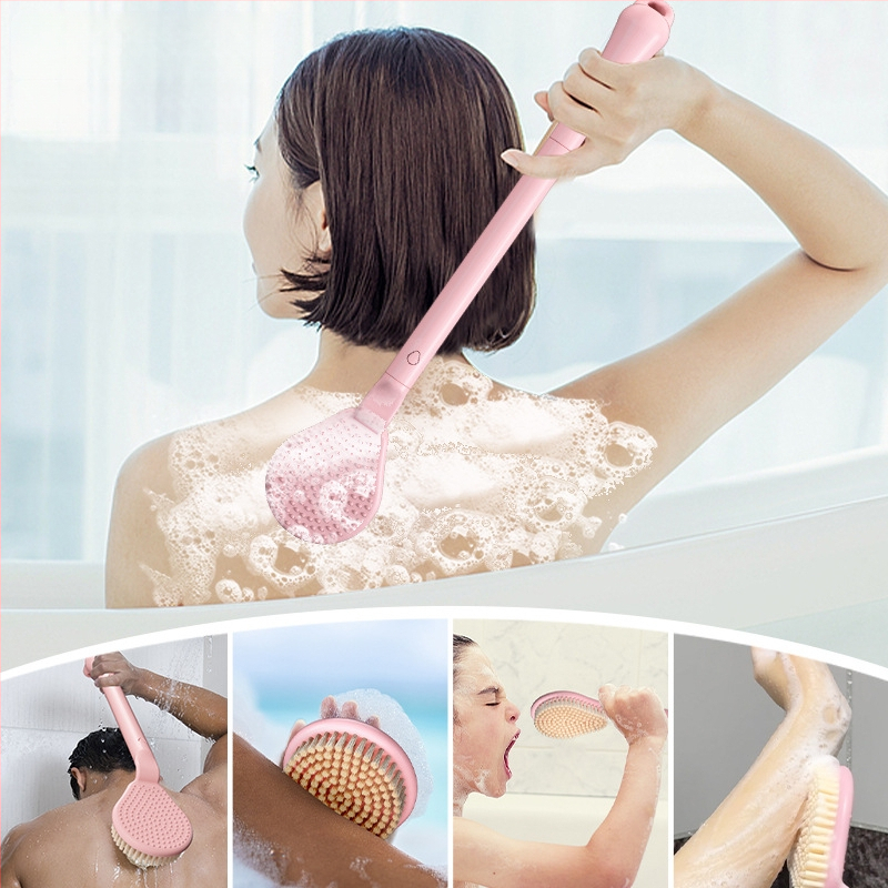 Pikkade käepidemetega vannitoa- ja massaažiharja pehmete karvadega | ABS/PA, The Story of Mud, Jiangsu