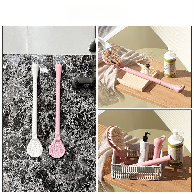 Pikkade käepidemetega vannitoa- ja massaažiharja pehmete karvadega | ABS/PA, The Story of Mud, Jiangsu