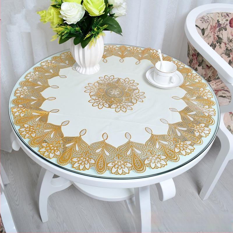 Κύκλικό τραπεζομάντηλο PVC με θερμοτυπωμένο φινίρισμα; αντιολισθητικό, ανθεκτικό στη σκόνη, υψηλής θερμοαντοχής