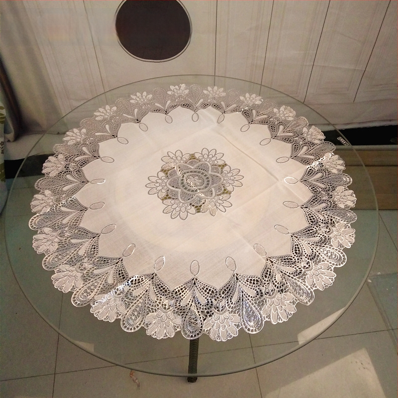 Κύκλικό τραπεζομάντηλο PVC με θερμοτυπωμένο φινίρισμα; αντιολισθητικό, ανθεκτικό στη σκόνη, υψηλής θερμοαντοχής