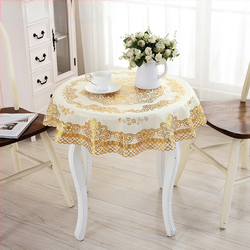 Κύκλικό τραπεζομάντηλο PVC με θερμοτυπωμένο φινίρισμα; αντιολισθητικό, ανθεκτικό στη σκόνη, υψηλής θερμοαντοχής