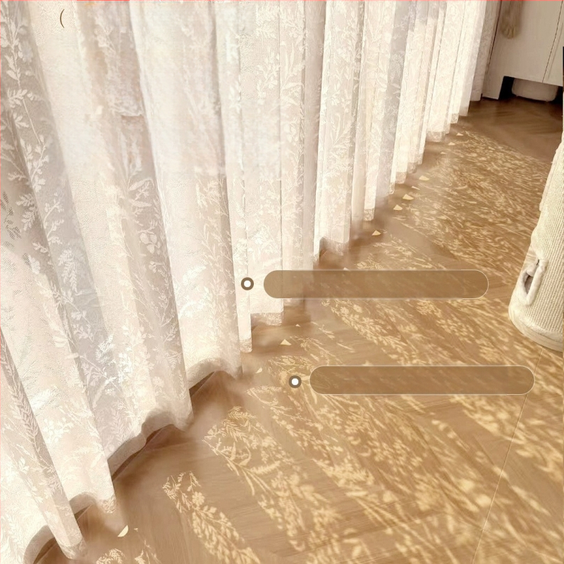 Prantsuse stiilis jacquardkardin polüestrist, läbipaistev, kerge luksus, elutoale, magamistuppa ja restorani jaoks