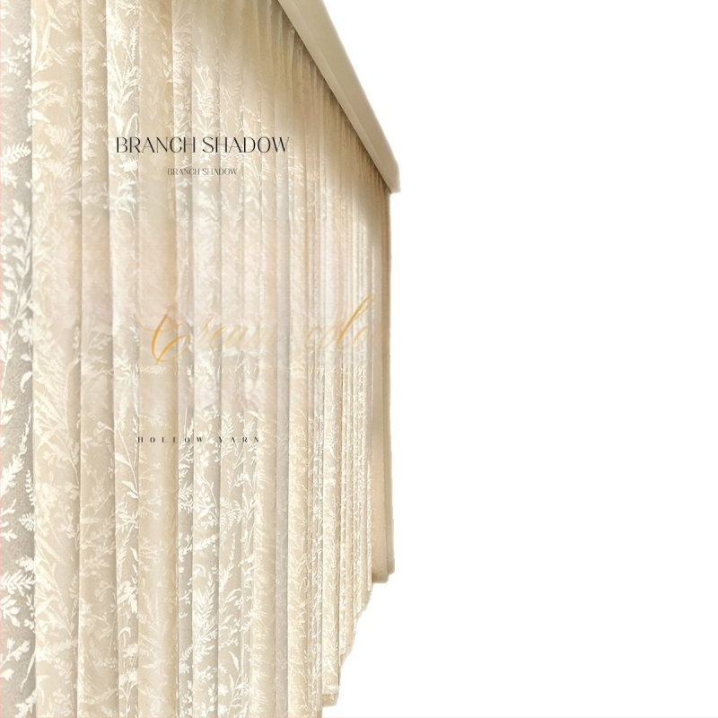 Prantsuse stiilis jacquardkardin polüestrist, läbipaistev, kerge luksus, elutoale, magamistuppa ja restorani jaoks