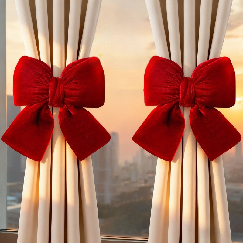 Σετ δέστρες κουρτινών με φιόγκο από φλάνελ για γαμήλια διακόσμηση • Υλικό: φλάνελ • Μάρκα: Ant • Συσκευασία: χαρτονέν κουτί • Σκοπός: γάμος