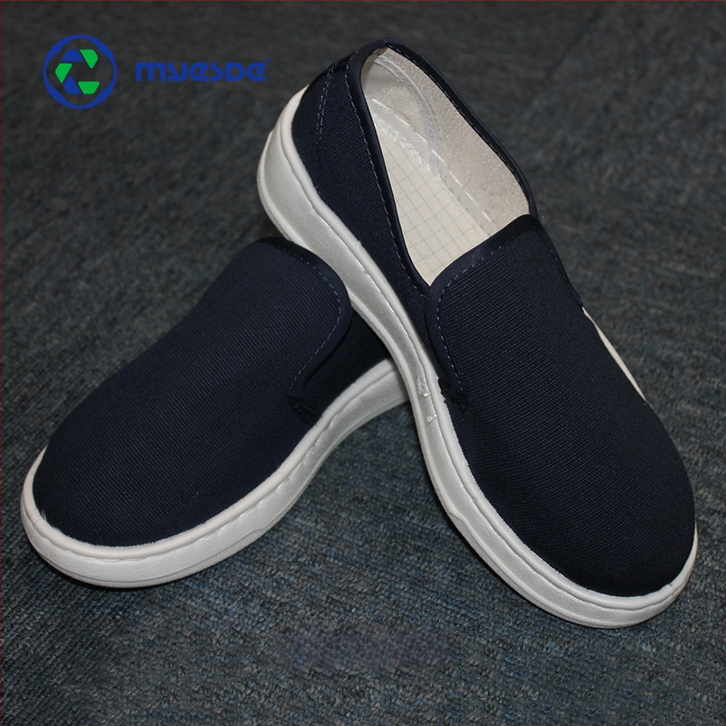 Antistatiskas darba kurpes ar vidēja augstuma augšējo daļu, biezām polsterētām PU zolēm, Fly auduma augšdaļa