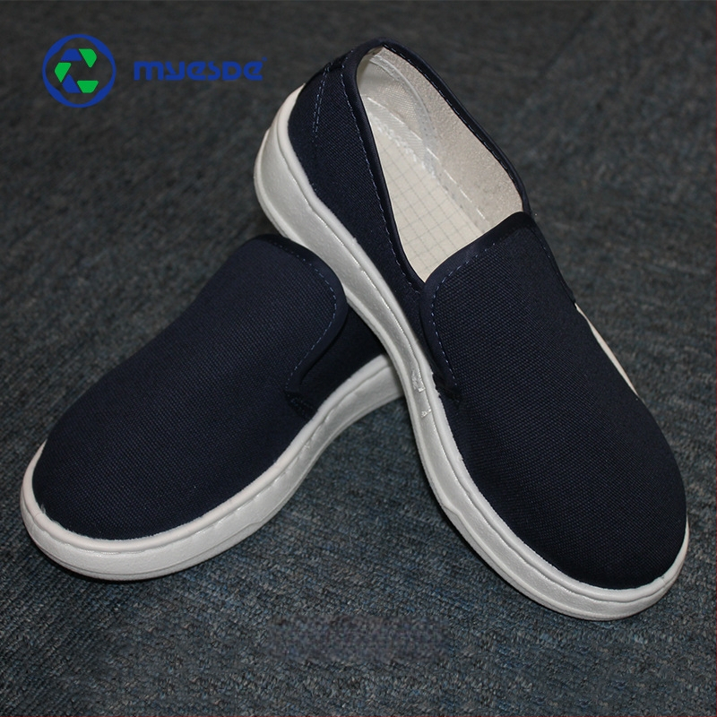 Antistatiskas darba kurpes ar vidēja augstuma augšējo daļu, biezām polsterētām PU zolēm, Fly auduma augšdaļa