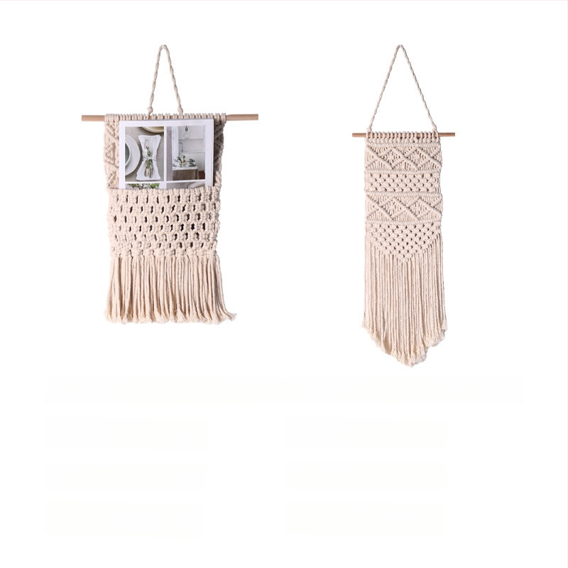 Zidni goblen s resicama, ručno pleteni od pamuka, boho stil, dekoracija zida