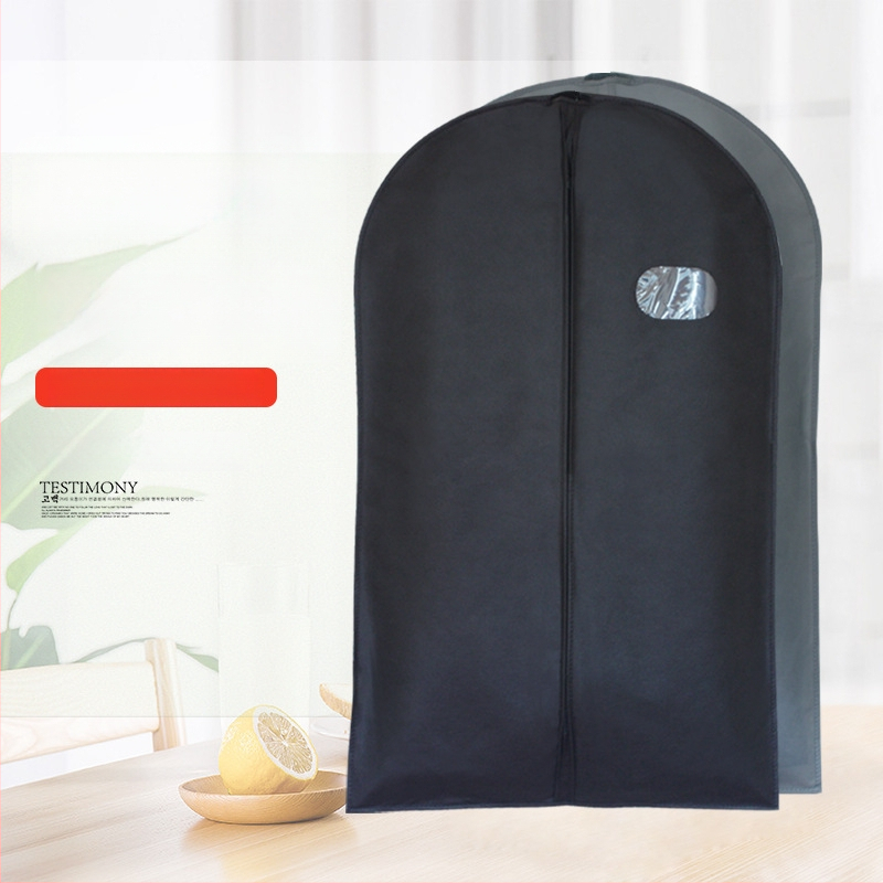 Torba za odjeću od netkanog materijala s prozirnim prozorom, japanskog stila, za pohranu odijela kod kuće i na putovanjima, mogućnost prilagodbe logotipa