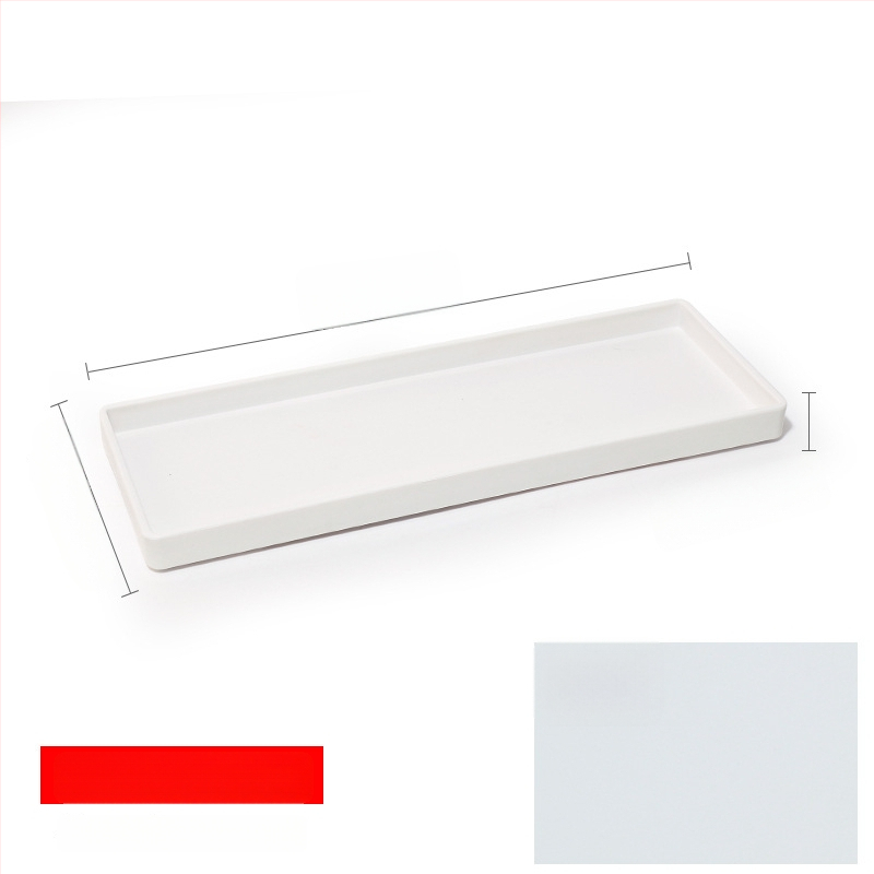 Téglalap alakú műanyag tálca (egyszínű felület, overglaze hatású felület, logó testreszabás)