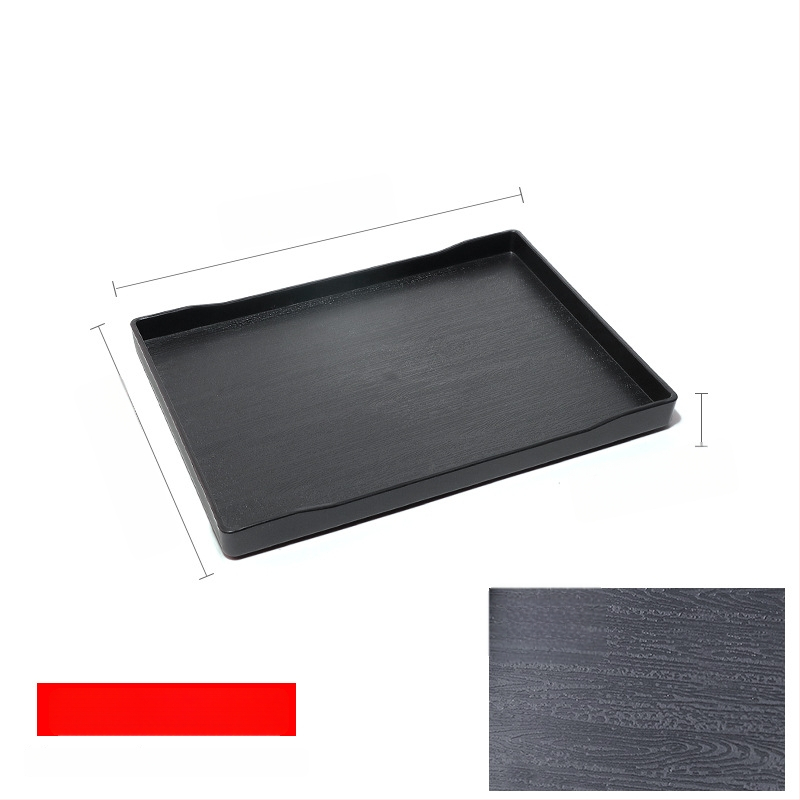 Téglalap alakú műanyag tálca (egyszínű felület, overglaze hatású felület, logó testreszabás)