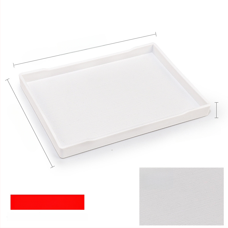 Téglalap alakú műanyag tálca (egyszínű felület, overglaze hatású felület, logó testreszabás)