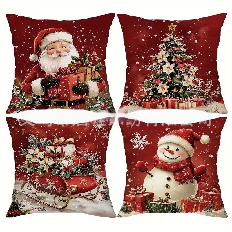 Padjaümbris jõulukuuse trükiga, pehme materjal, logotüübi trüki võimalus, kaasaegne minimalistlik stiil elutuppa