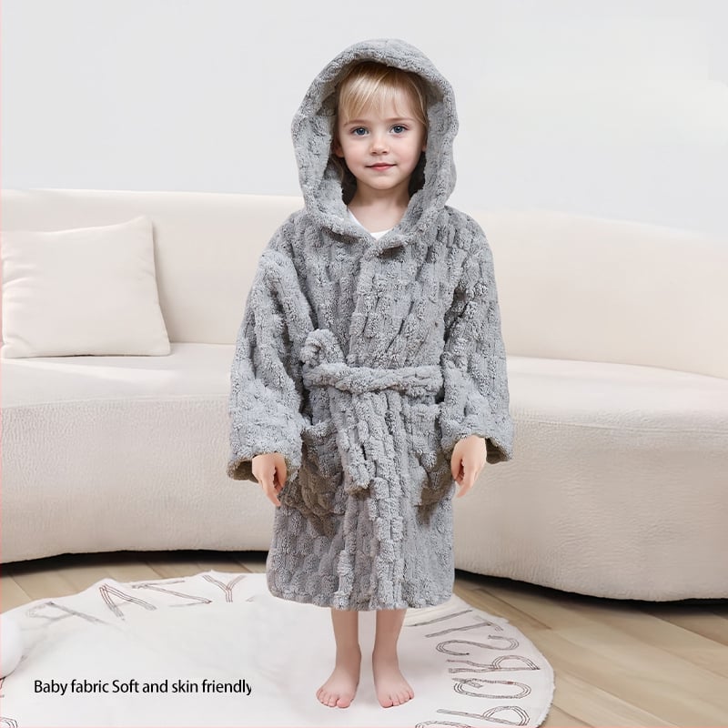 Laste vannihooldusrõivas kapuutsiga coral fleece materjalist, kantav rätik, kiiresti kuivab, unisex