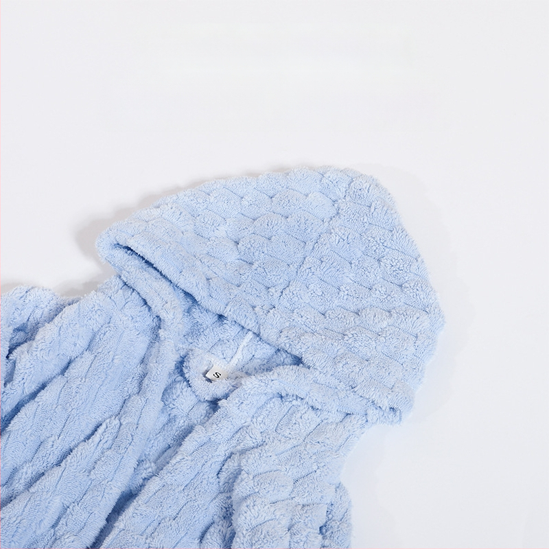 Laste vannihooldusrõivas kapuutsiga coral fleece materjalist, kantav rätik, kiiresti kuivab, unisex