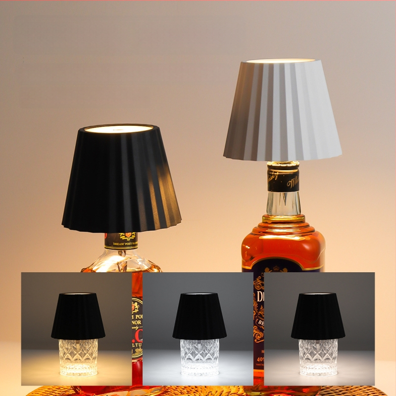 LED lampica s prugama za atmosferu – stolna lampa za bocu vina, bar, moderan stil