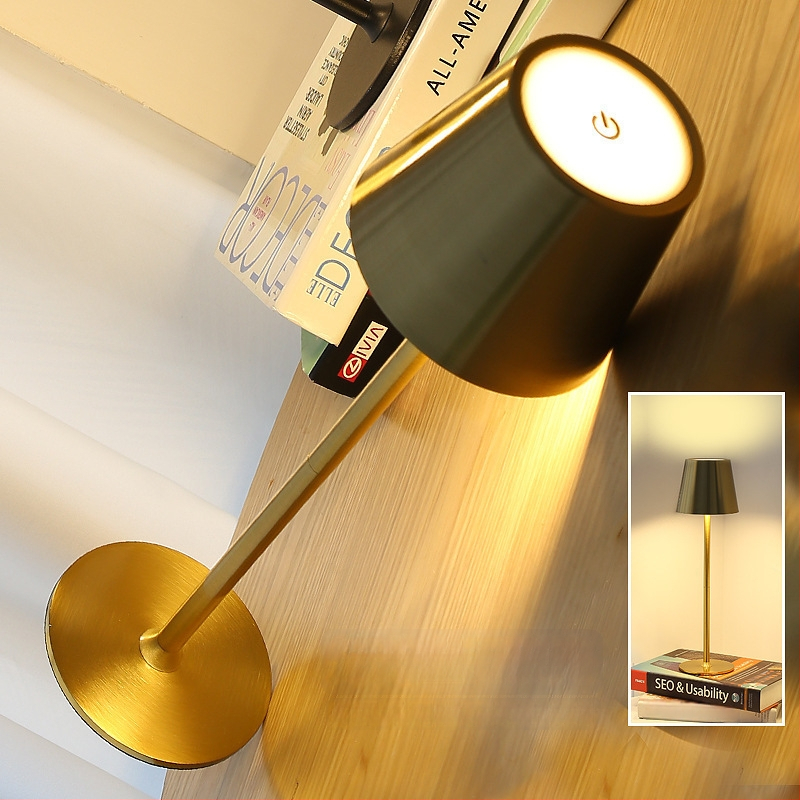 Visoka stolna lampa s dodirnim punjenjem, modernog minimalističkog dizajna, ambijentalno osvjetljenje za šank stol ili noćni ormarić