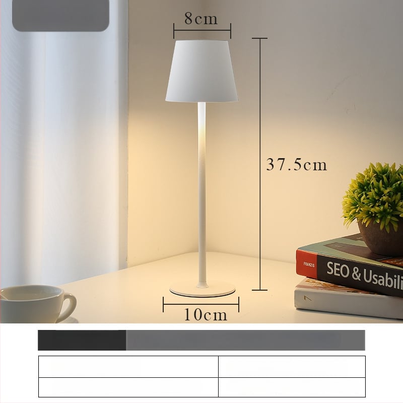 Visoka stolna lampa s dodirnim punjenjem, modernog minimalističkog dizajna, ambijentalno osvjetljenje za šank stol ili noćni ormarić