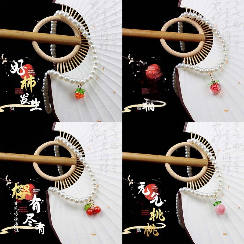 Laste juuksekumm viljapuude mustriga, rahvuslik stiil, materjal klaas/värvitud glasuur, printsessi sari, tootenumbriga T2