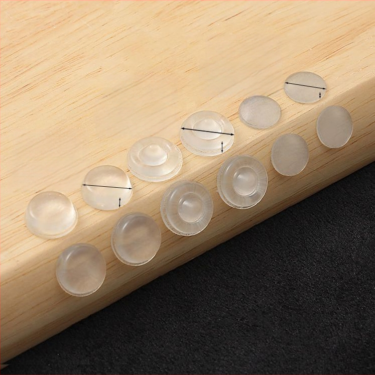 Spintelės durelių atsitrenkimo buferis su gumos granuliomis, lipnus, tylus amortizatorius, neslidus, 3M klijai