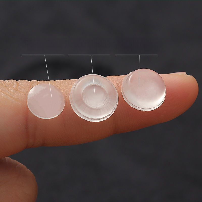 Spintelės durelių atsitrenkimo buferis su gumos granuliomis, lipnus, tylus amortizatorius, neslidus, 3M klijai