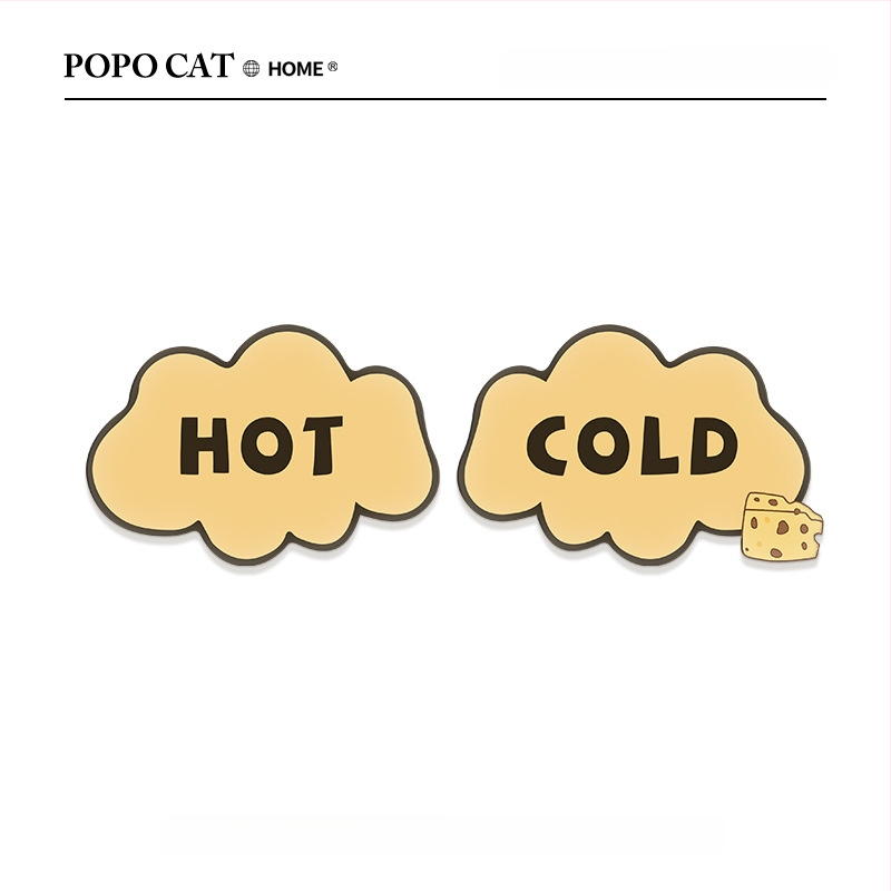 Akrüülseina kleebis kass ja hiir kujundusega vannituppa ja kööki, 2 tk, veekindel, lame karikatuuri stiilis dekoratsioon