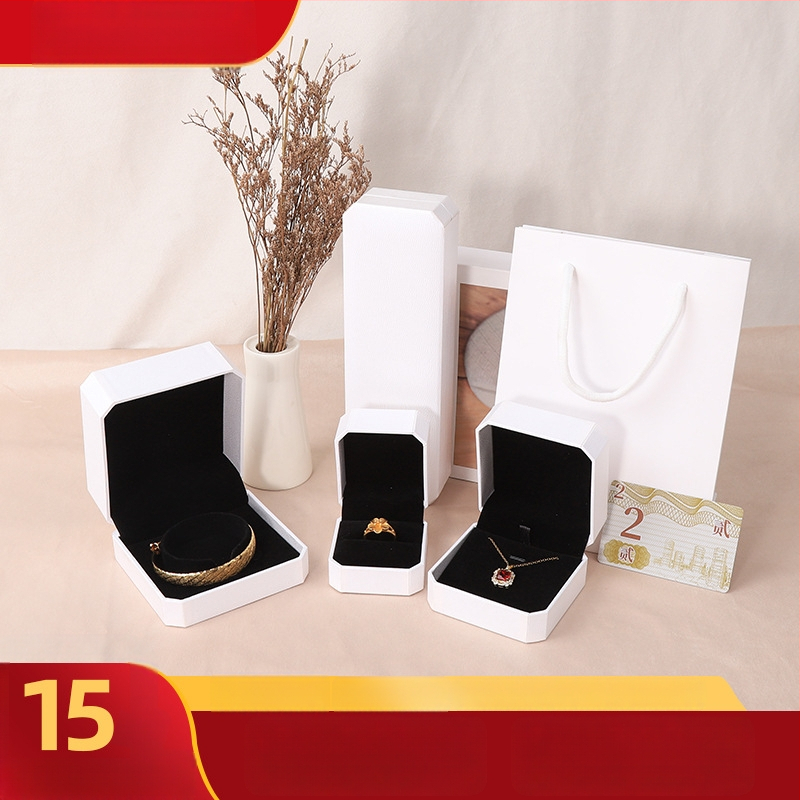 Κουτί κοσμημάτων οκταγωνικό, δερματόχαρτον κάλυμμα, συσκευασία κοσμημάτων, μάρκα Zhen box