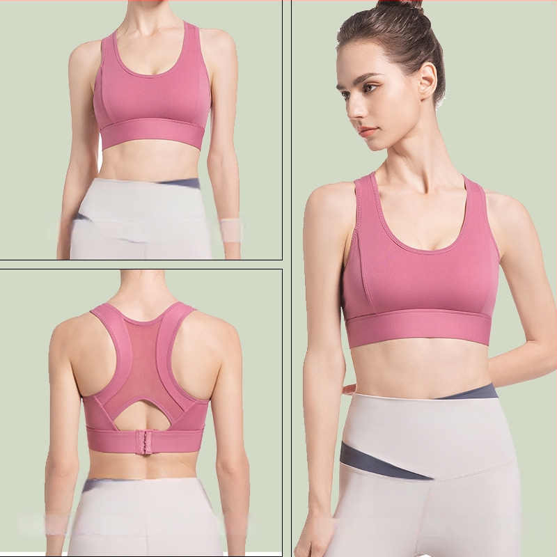 Αθλητικό σουτιέν χωρίς τιράντες από νάιλον, πλήρους κάλυψης, με μεσαίο σχήμα κυπέλου, διαπνέον, για γιόγκα και άσκηση