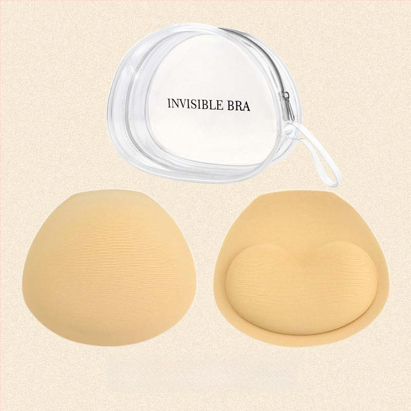 Μπικίνι μαξιλαράκια στήθους, βαμβακερά, παχιά, αναπνέοντα και αόρατα, με λεπτή κορυφή και παχιά βάση