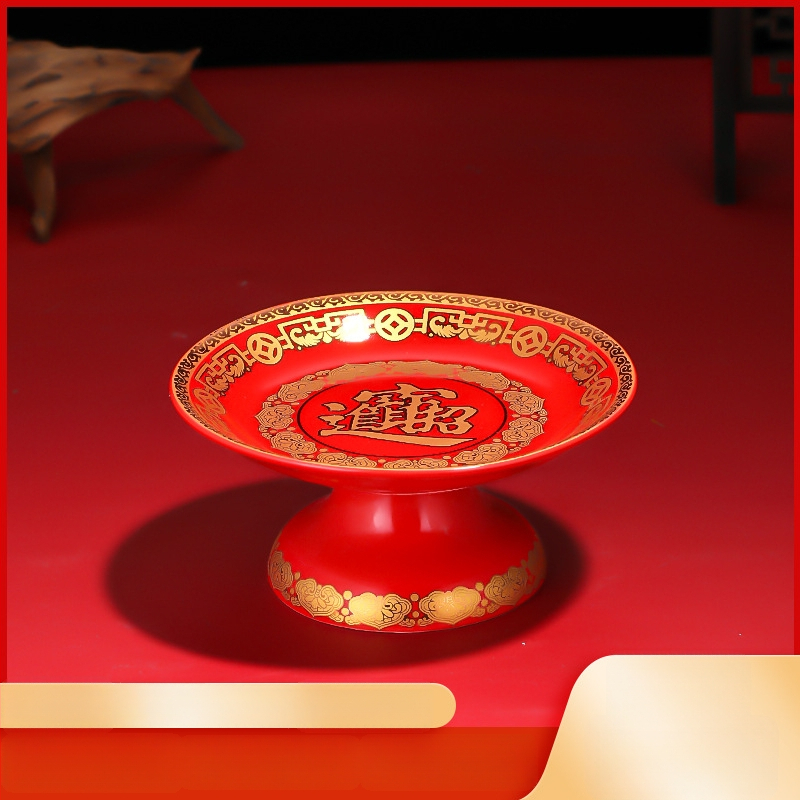 Keraminė vaisių aukojimo plokštelė Purple Lotus – plokštelė aukai Dievui Turtams ir Budai