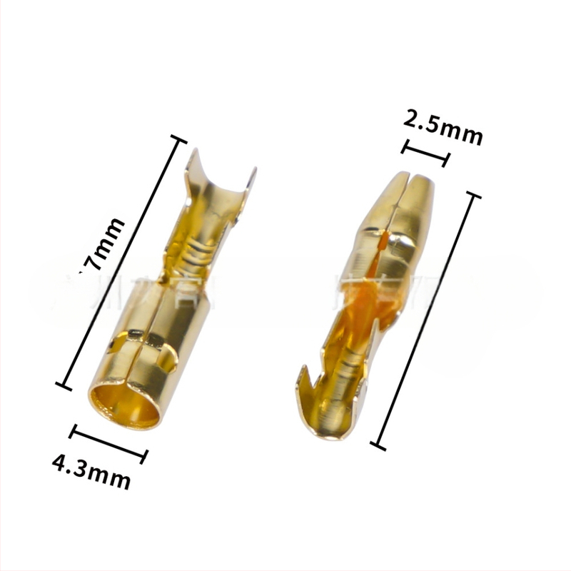 Τερματικός σύνδεσμος τύπου bullet, αρσενικός και θηλυκός για αυτοκινητο-ηλεκτρονικά - AC/DC plug-in, στρογγυλός, επαφή από ορείχαλκο, μόνωση σιλικόνης, ψυχρή πρέσα