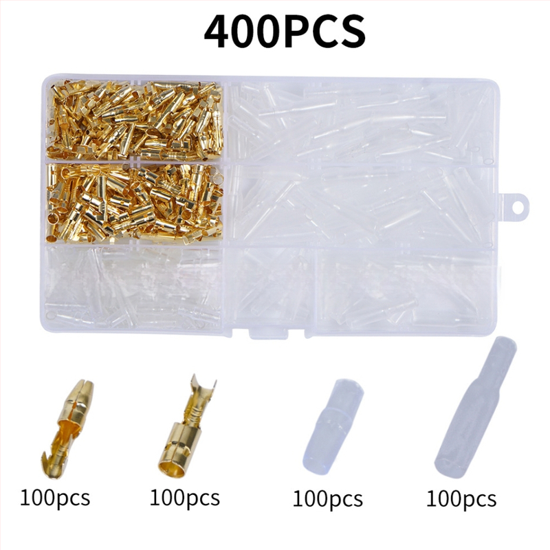 Τερματικός σύνδεσμος τύπου bullet, αρσενικός και θηλυκός για αυτοκινητο-ηλεκτρονικά - AC/DC plug-in, στρογγυλός, επαφή από ορείχαλκο, μόνωση σιλικόνης, ψυχρή πρέσα