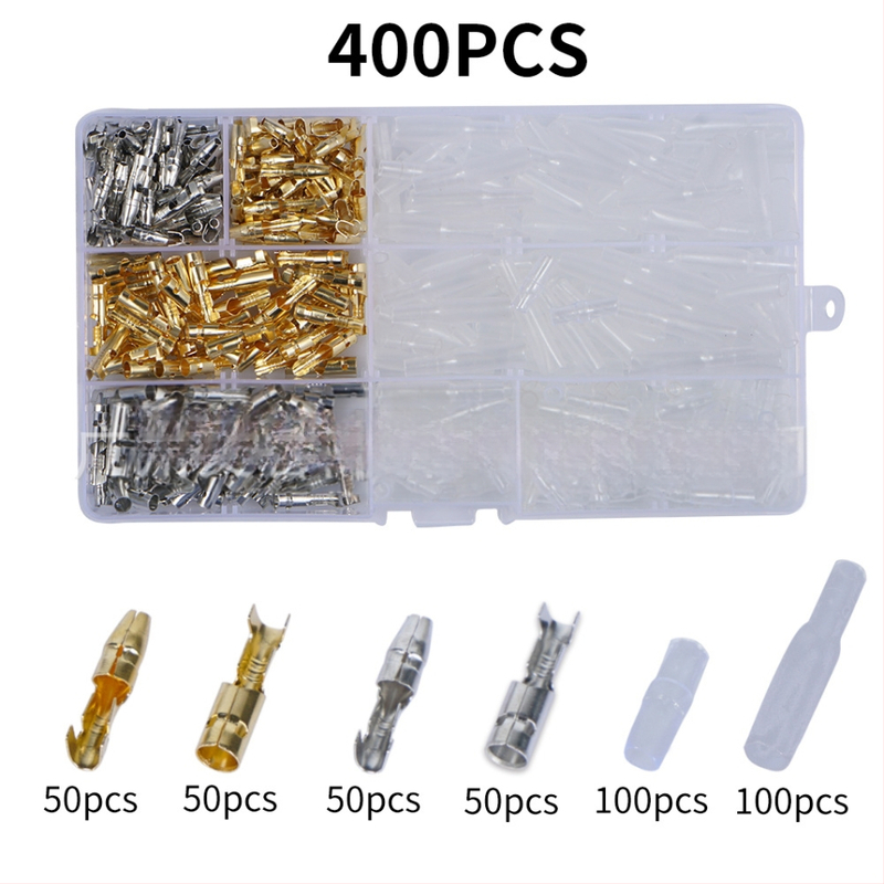 Τερματικός σύνδεσμος τύπου bullet, αρσενικός και θηλυκός για αυτοκινητο-ηλεκτρονικά - AC/DC plug-in, στρογγυλός, επαφή από ορείχαλκο, μόνωση σιλικόνης, ψυχρή πρέσα