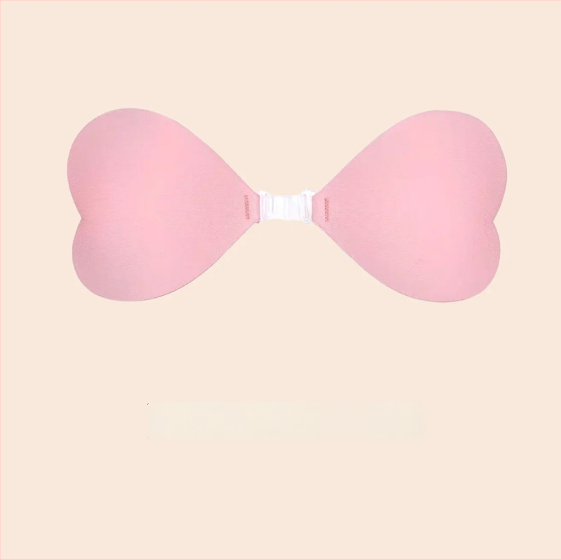 Μπικίνι αυτοκόλλητο στήθους — νάιλον, αναπνεύσιμο, αόρατο, με σχήμα καρδιάς για τη θηλή, παγιέτες, push-up εφέ