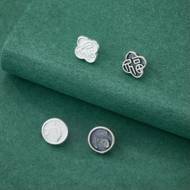 S925 sterling srebro – mini kopča za završavanje pletene narukvice s nitom, kineskog stila