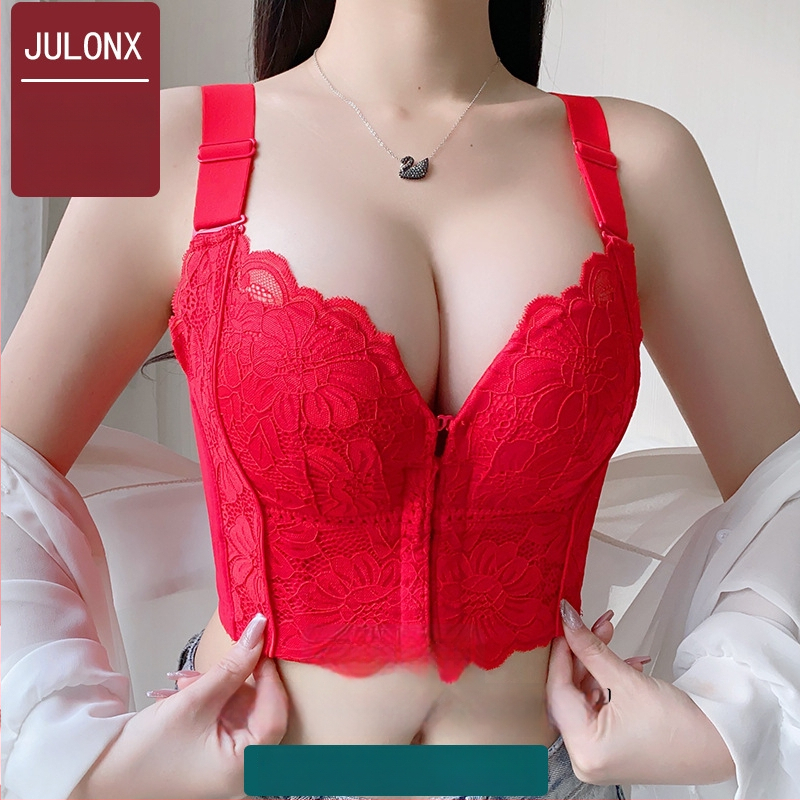 Moteriškos nailoninės liemenėlės, 5/8 taurė, formuojama taurė: plonas viršus, storesnis apačia, nuimamos dvigubos petnešos, priekinis užsegimas, reguliuojama atrama