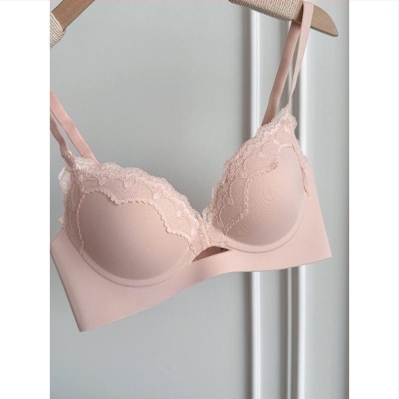 Aishiqi nailoninė nėrininė liemenėlė su 3/4 taurės, push-up, kryžminiai petnešėlės ir viršutine parama